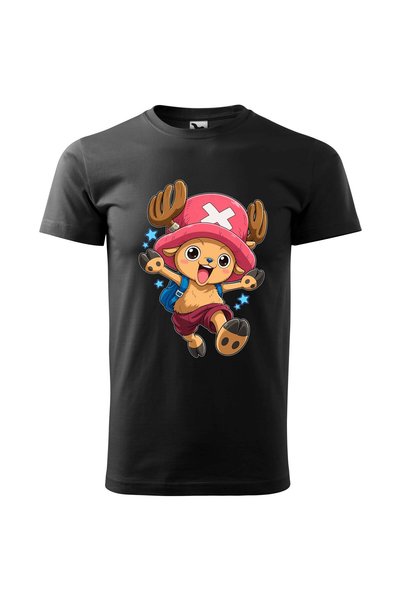 Malfini Tricou personalizat "One Piece – Chopper #1", Negru, Copil, Bumbac 100%,