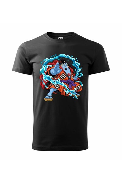 Malfini Tricou personalizat "One Piece – Jinbe", Negru, Barbat, Bumbac 100%,