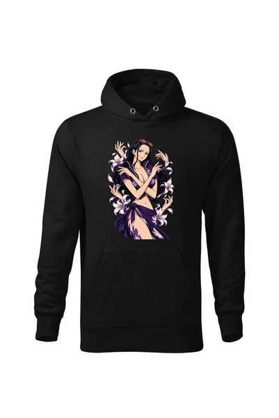 Malfini Hanorac personalizat "One Piece – Robin #1", Negru, Barbat, Unisex