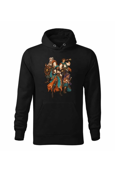 Malfini Hanorac personalizat "One Piece – Piratii #8", Negru, Barbat, Unisex