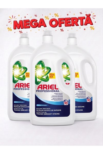 Ariel PACHET 3x Detergent lichid Universal 4L, 90 spalari