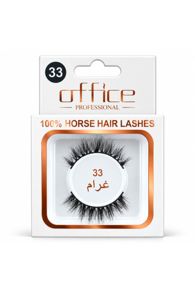 Office1 رموش مصنوعة من شعر الخيل بنسبة 100% - وزن 33 جرام