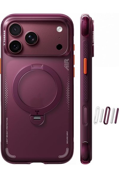 GENERAL Torras Q3 Air Case for iPhone 17 Pro Max with 360 Degree Magnetic Rin...