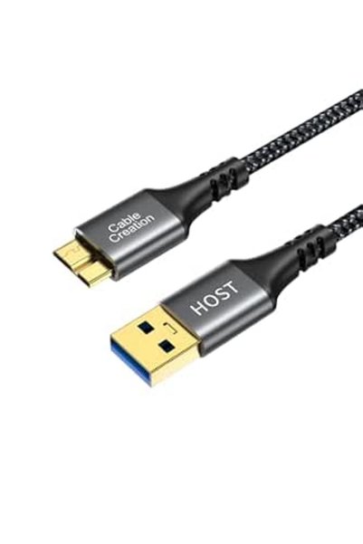 GENERAL كابل USB 3.0 Micro B من CableCreation بطول 3.3 قدم، كابل USB إلى Micr...