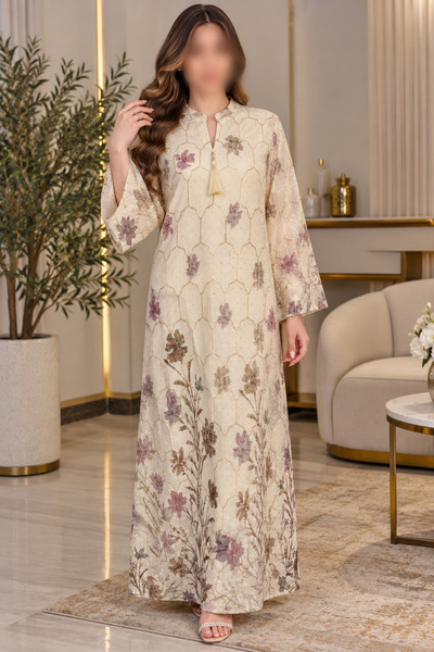 MALAAK Nasaiy Lace Robes with Floral Patterns