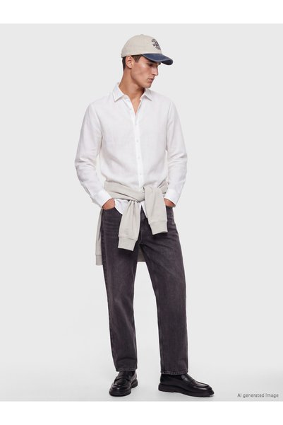 LC Waikiki بنطلون جينز رجالي من Peak New Season Anthracite Super Baggy Fit