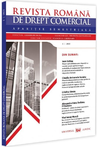 Universul Juridic Revista romana de drept comercial nr.1 din 2025