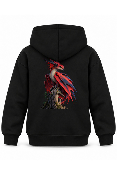 SVART WEAR هودي أسود للأطفال مطبوع عليه How to Train Your Dragon Cloud Claw