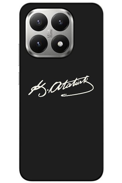 Zebana Mi 15t Compatible Case Ataturk Signature Silicone Case (Printed)