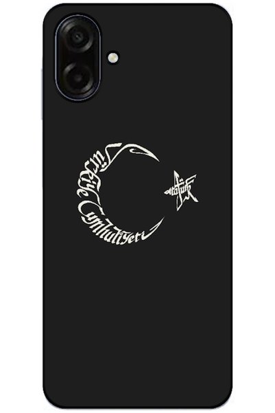 Zebana Samsung Galaxy A07 Compatible Case Moon Star and Atatürk Silicone Case...