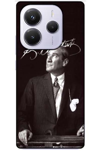 Zebana Redmi Note 14 4g Compatible Case Mustafa Kemal Atatürk Silicone Case (...