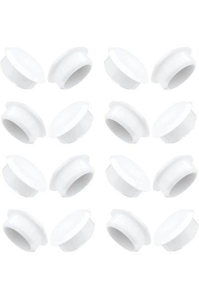 Merriway SCREW HEAD CAP PUSH-IN WHITE 10mm