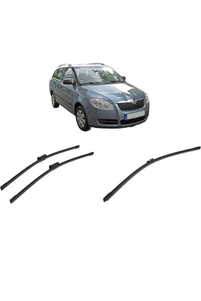 Bosch Set of 3 wiper blades SKODA FABIA II Combi (545) 2007-2014, windscreen ...