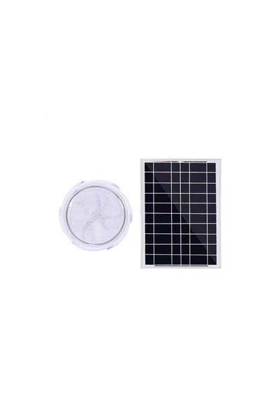 OEM Plafonieră Solară LED, Telecomandă, 30W, IP65, Lumină Alb Rece, Ø 145 mm