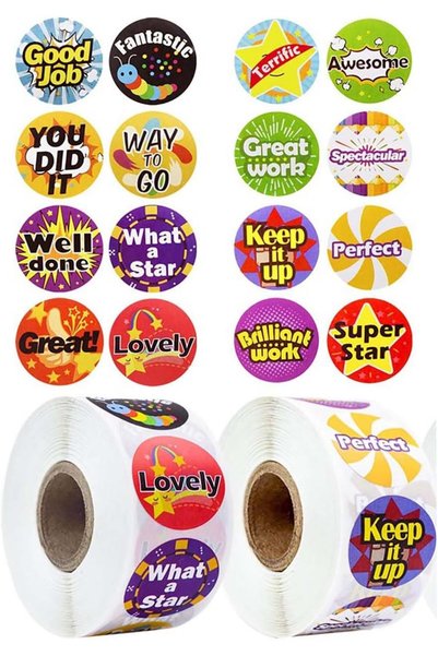 Arabest 1000 PCS Superhero Reward Stickers,12 Unique Designs,Teacher Incentiv...