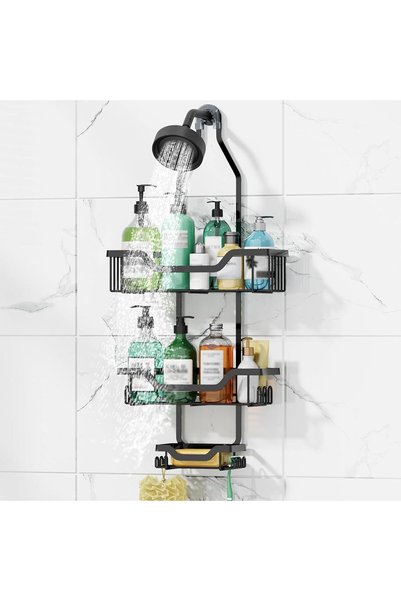 Arabest 3-Tier Hanging Shower Caddy,Rustproof Over Showerhead Bathroom Organi...
