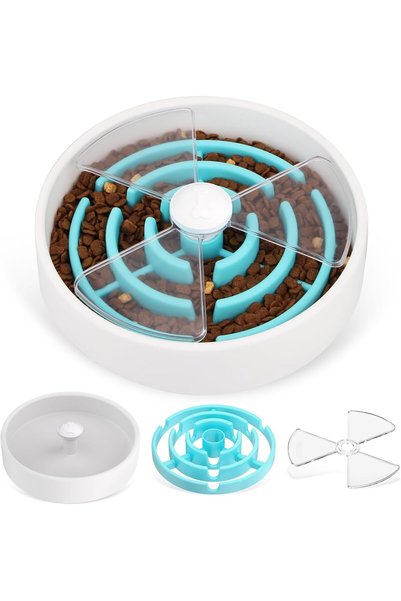 Arabest Slow Feeder Dog Bowl,Maze Puzzle Interactive Pet Feeder for Large and...