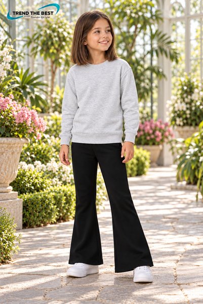 TREND THE BEST Trendin En İyisi Winter, Spring, and Autumn Girls' Black Spani...