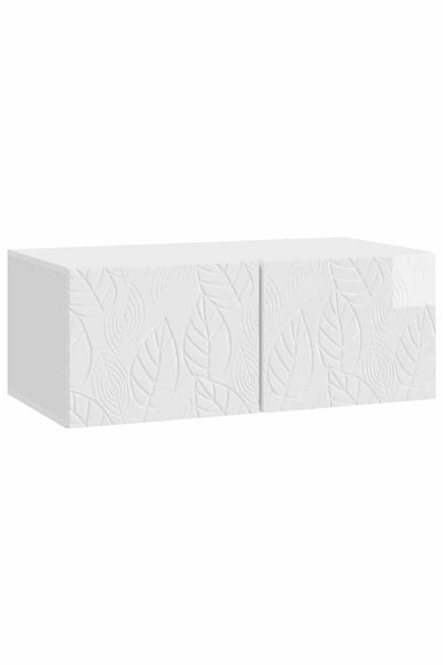 Generic Brand vidaXL Oglindă TV montată pe perete 78,5 x 31 cm Alb foarte lucios