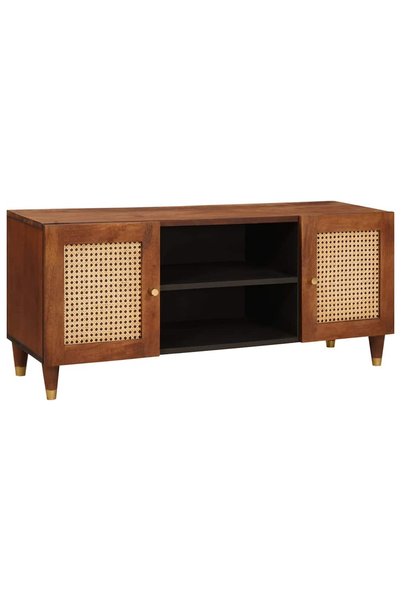 vidaxl Cabinet TV cu raft Maro 105 x 33,5 x 46 cm Lemn de mango solid