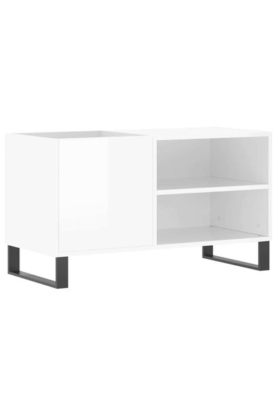 vidaxl Dulapuri pentru discuri alb lucios 85x38x48 cm lemn prelucrat