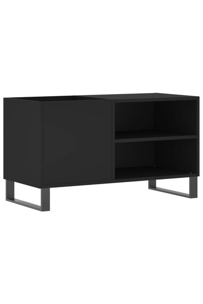 vidaxl Dulap pentru discuri, negru, 85x38x48 cm, lemn prelucrat