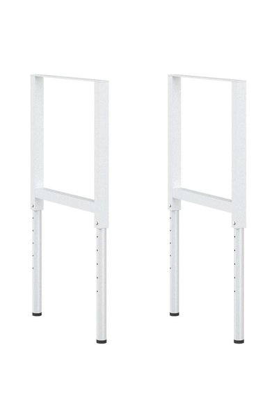 vidaxl Cadre banc lucru reglabile, 2 buc., gri, 55x(69-95,5) cm, metal