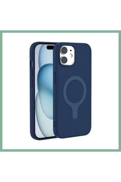 BŞK VİRGO Joko iPhone 11 Z Silicone Magsafe Cover - Navy Blue Bsk2026
