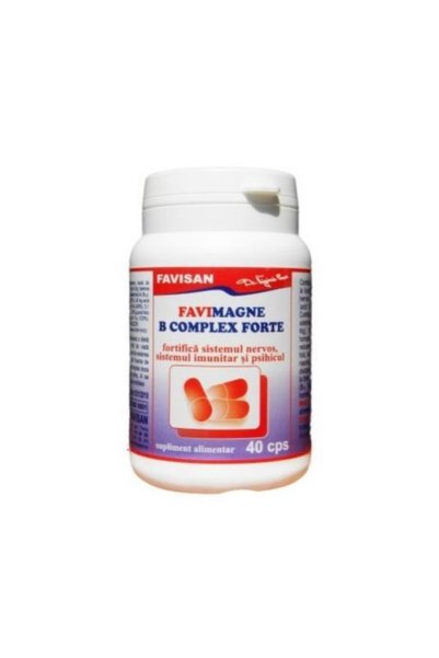 Favisan Favimagne B Complex Forte Favisan, 40 capsule