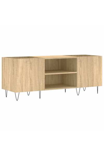 vidaxl Dulap pentru discuri stejar sonoma 121x38x48 cm, lemn prelucrat