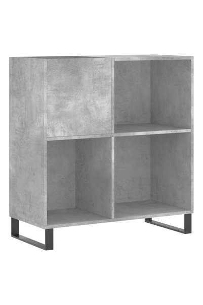 vidaxl Dulap pentru discuri gri beton 84,5x38x89 cm lemn compozit