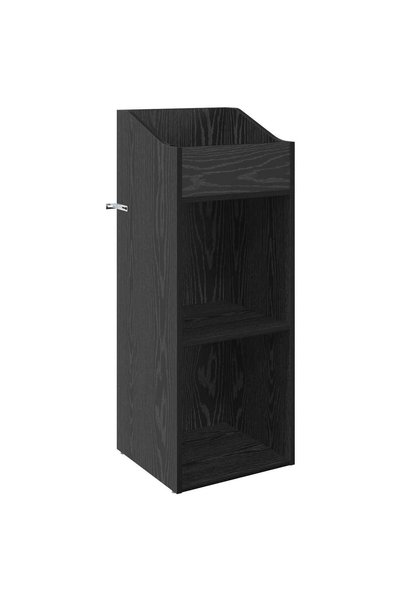 vidaxl Dulap pentru discuri de vinil Stejar Negru 36 x 36 x 95,5 cm