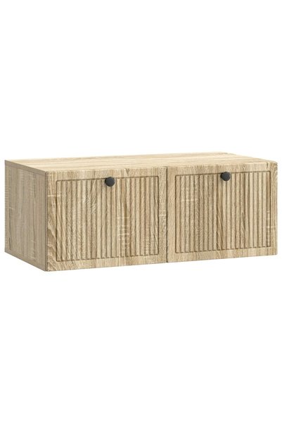 Generic Brand vidaXL Oglindă TV montată pe perete Stejar Sonoma 78,5 x 41 x 3...