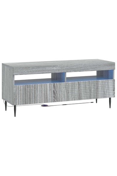 Generic Brand vidaXL Cabinet TV cu LED HAARLEM 100 x 35 x 43 cm Sonoma gri