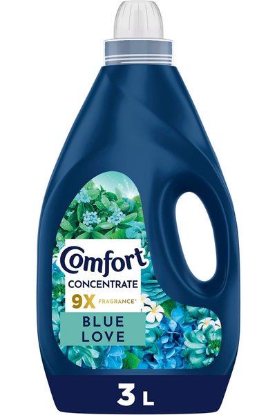 COMFORTLİVE منعم أقمشة كومفورت كونسنتريت، برائحة الحب الأزرق، 1.5 لتر