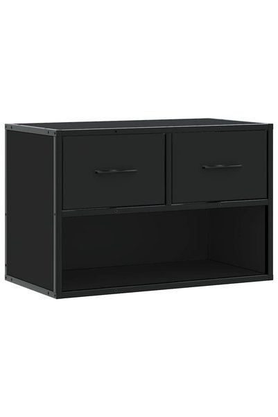 Generic Brand vidaXL Dulap TV, negru, 60x31x39,5 cm, lemn prelucrat și metal