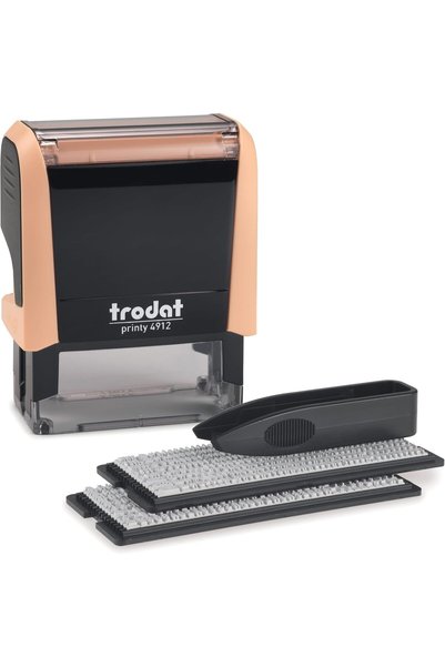 Trodat 4912/SS Printy 4.0 تايبوماتيك، لون كريمي باستيلي، أسود