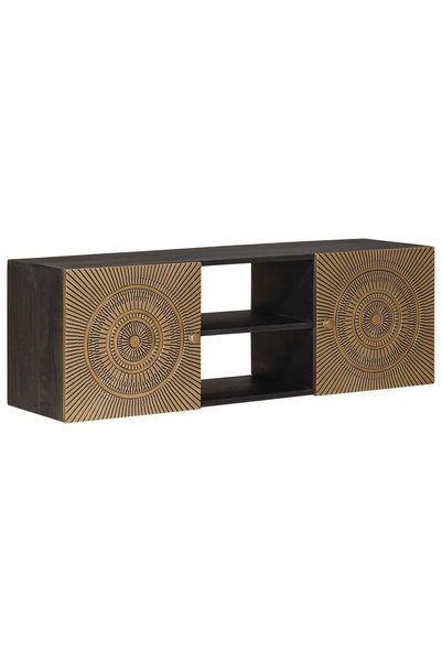 vidaxl Cabinet TV cu raft cu depozitare cu ușă Alamă 105 x 30 x 35 cm
