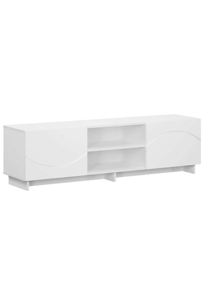 Generic Brand vidaXL Support TV 140 x 34,5 x 40 cm Alb Lemn prelucrat