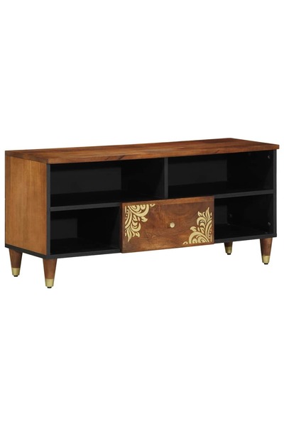 vidaxl Cabinet TV Maro miere 100 x 33 x 46 cm Lemn de mango solid