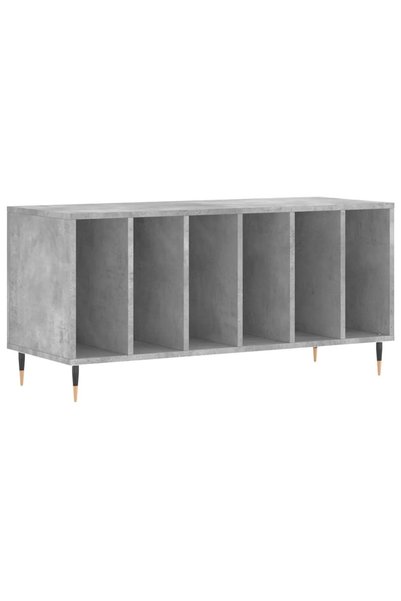 vidaxl Dulap pentru discuri gri beton, 100x38x48 cm, lemn prelucrat