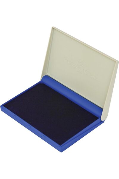 Faber-Castell Yayınları وسادة طوابع فابر-كاستل، طول 88 مم، لون أزرق (عبوة من ...