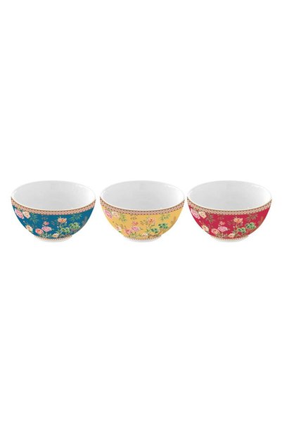 EasyLife 3-piece bowl set, porcelain, 9.5cm, "Jardins D'Orient" - Easy Life