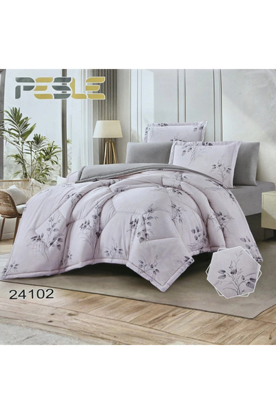 PESLE مفرش صيفي مشجر فاخر نفرين 6 قطع – تصميم 24102