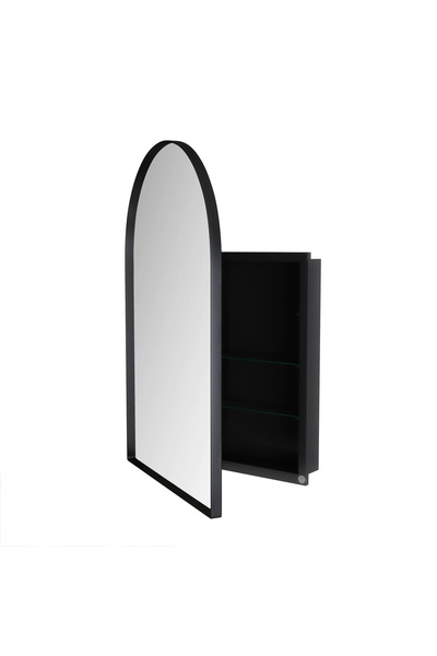 GENERAL Dulap de Baie Premium cu Oglindă Tip Arcadă, 91x61 cm, cu Spațiu de D...