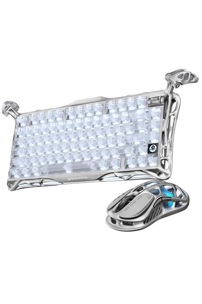 Gravastar Mercury K1 Pro Kablosuz RGB Işıklı Mekanik İngilizce Q Gaming Klavye ve M1 Pro Optik Mouse