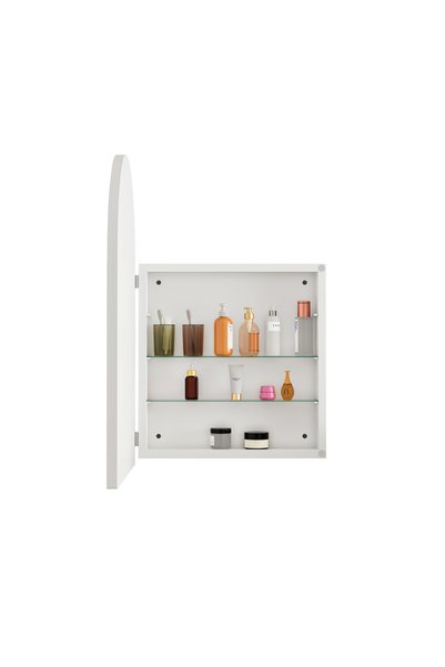 GENERAL Dulap de Baie Premium cu Oglindă Tip Arcadă, 91x61 cm, cu Spațiu de D...