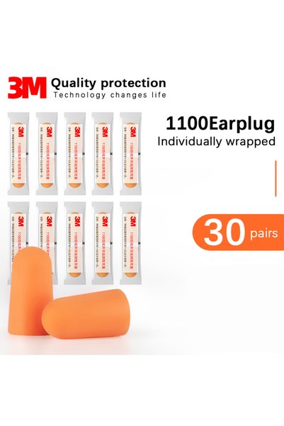 3M 30 Piece 30 pairs】3M earplugs for Sleep Learning anti-noise Super noise-pr...