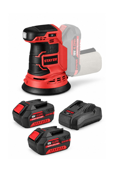 CATPOWER EL ALETLERİ STAYER 18V Li-ion 2.0Ah Akülü Orbital Zımpara Makinesi