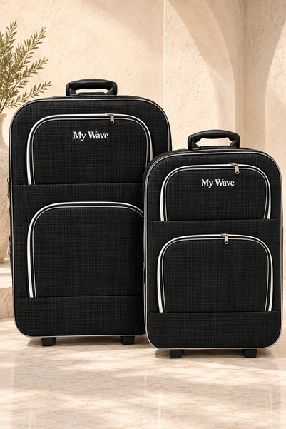 Mywave My Wave Kumaş Valiz ve Valiz Seti – Orta Boy, Büyük Boy, Şifreli Kilit...